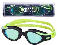 VENNERLI Swimming Goggles No Leaking Anti-fog UV Protection Wide View Swim Goggles for Adult Men Women Youth Junior with Soft Silicone Gasket Pool Goggles Swim Glasses (Green)