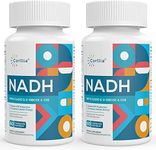 NADH 50mg + CoQ10 200mg + D-Ribose 150mg Supplement, Enhance NAD+ Supplement for Energy, Fatigue, Reduced Nicotinamide Adenine Dinucleotide, 120 Capsules