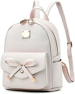 Bolso de las muchachas Bowknot lindo cuero mini mochila monedero para las mujeres estudiantes escuela estilo universitario
