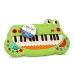 Battat - Crocodile Toddler Toy Piano - Musical Instrument for Kids, Children - Animal Green Keyboard Piano with 5 Instrument Settings, 2 Years +