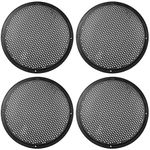 X AUTOHAUX 4pcs 8'' Plastic Audio Speaker Cover Mesh Subwoofer Grill Horn Guard Decorative Circle Grille Protector Black for Car