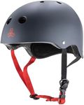 Triple Eight Dual Certified Bike and Skateboard Helmet, Gun Matte, Large / X-Large