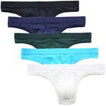 Summer Code Men's Thong Underwear Elastic Micro Mesh Bikini Briefs