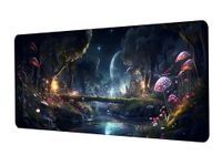 ProbTis Mushroom Mouse Pad for Desk, Large Mouse Pad, Gaming Anime Mouse Pad, Dark Mouse Pad for Desk, Non-Slip Rubber Base, Big Extended Desk Protector for Home Office, 31.5”x11.8” (Mushroom)