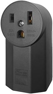 EDYCARX Nema 6-50 Receptacle Industrial Grade 50 Amp Outlet Surface Mount Receptacle for EV, Plasma Cutter and Welder Outlet, 2-Pole 3-Wire, Black (Nema 6-50r)