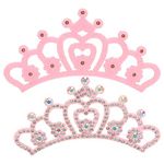 10PCS Rhinestone Crown Princess Cloth Applique Kids Patch Embroidered Iron On Patch for Clothes Backpacks Hat Bag(8.8 * 4.5cm(5))