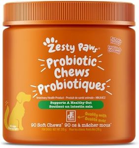 Zesty Paws Probiotics for Dogs - Dog Probiotics Chewable for Gut Flora & Immune System Support - Pet Supplement with Premium DE111 Bacillus subtilis - Pumpkin Flavour - 90 Count