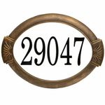 PRO-DF Classic Address Plaque Sign - 4’’ House Number INCLUDED - Cast Aluminum – Outdoor - Rustproof (Antique Bronze)