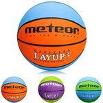 meteor Basketball Ball Layup Size 4 3 1 Youth Ideal for Children Hands 2-10 Years Ideal Mini Basketball for Training Soft Kids Outdoor