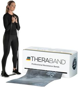 TheraBand Resistance Bands, 5.5m Roll Professional Latex Elastic Band For Upper & Lower Body, Core Exercise, Physical Therapy, Pilates, Home Workouts, Rehab, Black, Special Heavy, Advanced Level 6