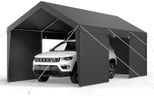 VEVOR 12x20 FT Heavy Duty Carport, Portable Car Canopy with Removable Sidewalls and Door, Outdoor Car Shelter, UV-Resistant, Water-Resistant, All-Season Car Shelter for Cars, Boats, and Equipment