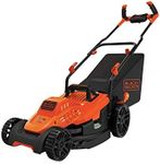 BLACK+DECKER Electric Lawn Mower with Bike Handle, 15-Inch, 10-Amp, Corded (BEMW472BH)