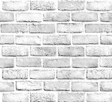 myforHD Stone Brick Wallpaper Peel and Stick 3D Effect Blocks Vintage Brick Faux Textured Self-Adhesive Wallpaper Kitchen Cabinets Backsplash Fireplace Laundry Room Accent Wall Decor