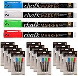 EXCELLO GLOBAL PRODUCTS Liquid Chalk Markers, Assorted Colors, 4/pack