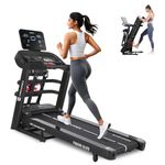 WELCARE Maxpro Fusion Elite 5 HP Peak DC Motor,15 Level Auto Incline Treadmill For Home Gym With Massager,Free Diet Plan,Max.Speed 14Km/Hr,Max. User Weight 110Kgs,Fit Show App Support,(PTM405MI),Black