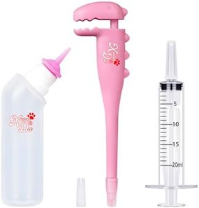 Xuanda Pet Pill Shooter, Pill Plunger Dispenser with 20ml Syringes and Nursing Bottle Feeder for Cats, Dogs and Small Animals（Pink）