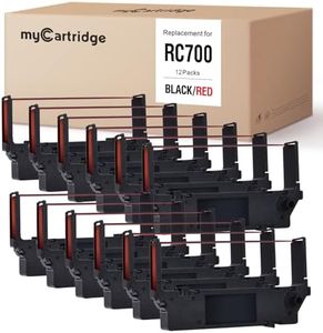 myCartridge 12-Pack SP700 High-Yield Ribbon Replacement Compatible for Star SP700 Printer Ribbon Black/Red, SP-700BR, RC-700BR, SP712, SP742 (Individually Packaged)