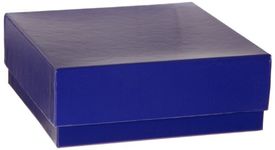 Heathrow Scientific HD2860CB Blue Cardboard Cryovial Box with Lid, 50mm Height (Pack of 12)