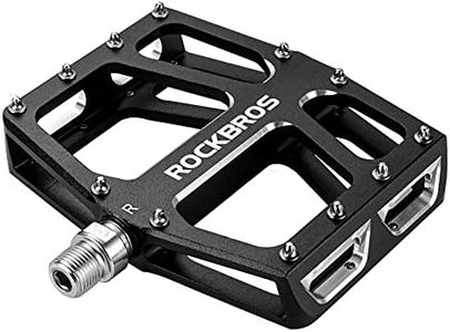 ROCKBROS Mountain Bike Pedals MTB Pedal Aluminum Bicycle Wide Platform Flat Pedals 9/16" Cycling Sealed Bearing Pedals for Road Mountain BMX MTB Bike