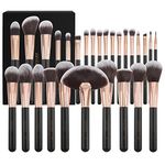 Docolor Makeup Brushes 28 Piece Professional Makeup Brush Set Christmas Gift Premium Cosmetics Brushes Synthetic Kabuki Foundation Brush Blending Face Liquid Powder Cream Blush Concealers Eye Shadows Make Up Brushes
