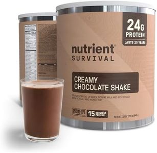 Nutrient Survival Creamy Chocolate Whey Protein Shake: Gluten-Free, High-Protein Breakfast or Meal Replacement Shake, Perfect Dark Chocolate Smoothie Beverage (15 Servings)