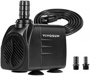 VIVOSUN 660GPH Submersible Water Pump, 2500L/H 35W aquarium pump, Ultra Quiet Fountain Pump with 8.2ft/2.5m High Lift for Fish Tank, Pond, Aquarium, Statuary, Hydroponics