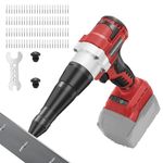 Cordless Rivet Tool Compatible with Milwaukee 18V Battery, Electric Rivet Tool Kit with 3 Size (1/8'', 5/32'', 3/16") Rivets, Blind Pop Rivet Gun with 5/32'' Rivets for Metal, Plastic(Tool Only)