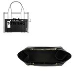 ZTUJO Purse Organizer Insert For Handbag & Tote Shaper,Tote Bag Organizer Insert For Speedy Neverful, 6 Sizes(Medium, Silky Black)