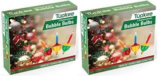 Tupkee Christmas Replacement Bubble Lights – 3 Multi-Color Light Bulbs - Christmas Tree Holiday Decor - 2 Pack (Total 6 Lights)