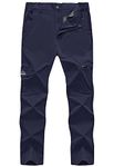 JHMORP Men's Outdoor Hiking Pants Stretch Quick Dry Casual Climbing Fishing Mountaining Work Pants (Navy,CA 32)