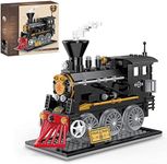 BRICK STORY Train Building Toys, Classic Steam Train, Creator Locomotive Model, Retro City Train Set, Creative Construction Brick for Kids Boys 6-12 246 Pieces