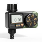 Water Sprinkler Timer, Diivoo Irrigation Hose Timer with Weekly and Daily Programs, Rain Delay and Manual Watering for Lawns and Gardens