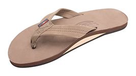 Rainbow Sandals Men s Single Layer Wide Strap Dark Brown Medium