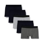 FM London (5-Pack) Mens Boxers with HyFresh Odour Protection Technology - Breathable Mens Underwear Suitable all Occasions, Dark Assorted, XL