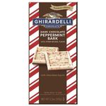 Dark Peppermint Bark Ghirardelli Chocolate Bar | 100g | Squares