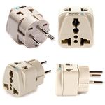 Orei India to Israel, Gaza, Palestine & More (Type H) Travel Adapter Plug - 2 in 1 - CE Certified - RoHS Compliant - 4 Pack - White Color (DB-14-4PK)