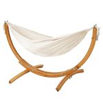 FUNLIO Wooden Hammock with Stand for Kids 3-5 Years, Premium Solid Wood Kids Hammock Chair Stand, Stable Structure, Wider & Longer Children Hammock, 220lbs Capacity, CPC Certified