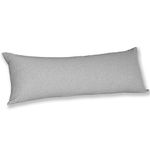 AQUENSO Body Pillow Case Cover, Soft Jersey Cotton Body Pillow Pillowcase with Zipper, 20x54 Inch, Light Grey