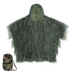 Ghillie Suit Ghillie Poncho for Hunting Superior Camo Hunting Clothes for Men Hunting Cape Camouflage Cloak Stealth Ghillie Suit for Halloween Hunting Bird Watch Military CS Woodland Hunting