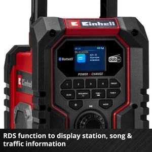 Einhell Cordless Site Radio – DAB+ FM Portable Speaker