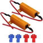 SageSunny 2pcs 50W 6OHM LED Load Resistor Fix Fast Hyper Flasher for LED Headlight Turn Signal Bulb DRL Fog Lamp Computer Warning Canceller Decoder