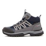 Berghaus Kids’ Explorer Mid Hiking Boot with High Traction Sole, Waterproof, Breathable, Lightweight, Durable, Vegan Friendly (Navy, UK Footwear Size System, Little Kid, Numeric, Medium, 10)