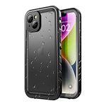 SPORTLINK Compatible with iPhone 14 Plus Waterproof Case - Full Body Shockproof Dustproof Waterproof Phone case for iPhone 14 Plus 6.7 Inch, Built-in Clear Screen Protector (Black)