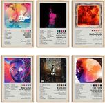 Kid Cudi Posters Album Cover Signed Limited Posters Rapper Music Posters Prints Room Aesthetic Canvas Wall Art Set of 6 for Teen and Girls Dorm Decor 8x12 inch Unframed