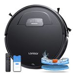 Laresar Robot Vacuum Cleaner with Mop Function 4500Pa Black Robot Vacuum Cleaner Evol 3 Super Thin Robot Vacuum Cleaner App/Remote/Voice Control Ideal for Hard Floors, Pet Hair, Carpet