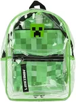 Minecraft 17 Clear Plastic Backpack with Removable Laptop Pocket