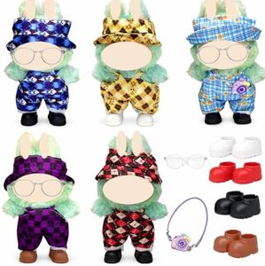 5 Sets Doll Clothes Outfit for 7 Inch Figure, Cute Doll Clothing Set with Hook & Loop Closure, Includes 4 Pairs Shoes, Glasses & Mini Camera Charm, Dress Up Gift for Desk Toy Collectors