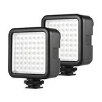 Andoer 2pcs 49 LED Camera Light, Dimmable Camera Fill Light, Mini Video Light for Photo Video