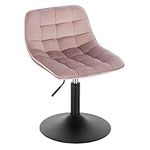 WOLTU Dressing Stool Swivel Velvet Modern Breakfast Dining Chair Rotatable Stool for Kitchen Counter Clinic, Pink Bar Stool, Adjustable Gas Lift(38-49,5cm) BH300rs-1-UK