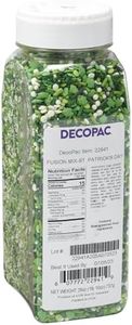 DecoPac St. Patricks Day Fusion Mix Shamrock Confetti Sprinkles Quins - 26 oz